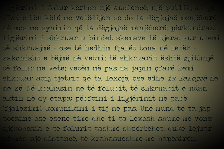 TË FLASËSH DHE TË THUASH (V)