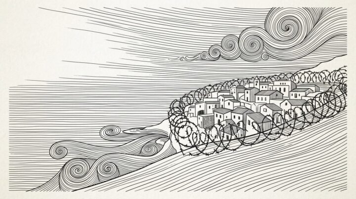 FABLE ABOUT THE VILLAGE, THE GATE, AND THE SEA