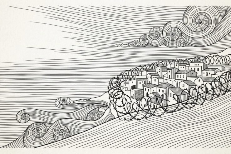 FABLE ABOUT THE VILLAGE, THE GATE, AND THE SEA