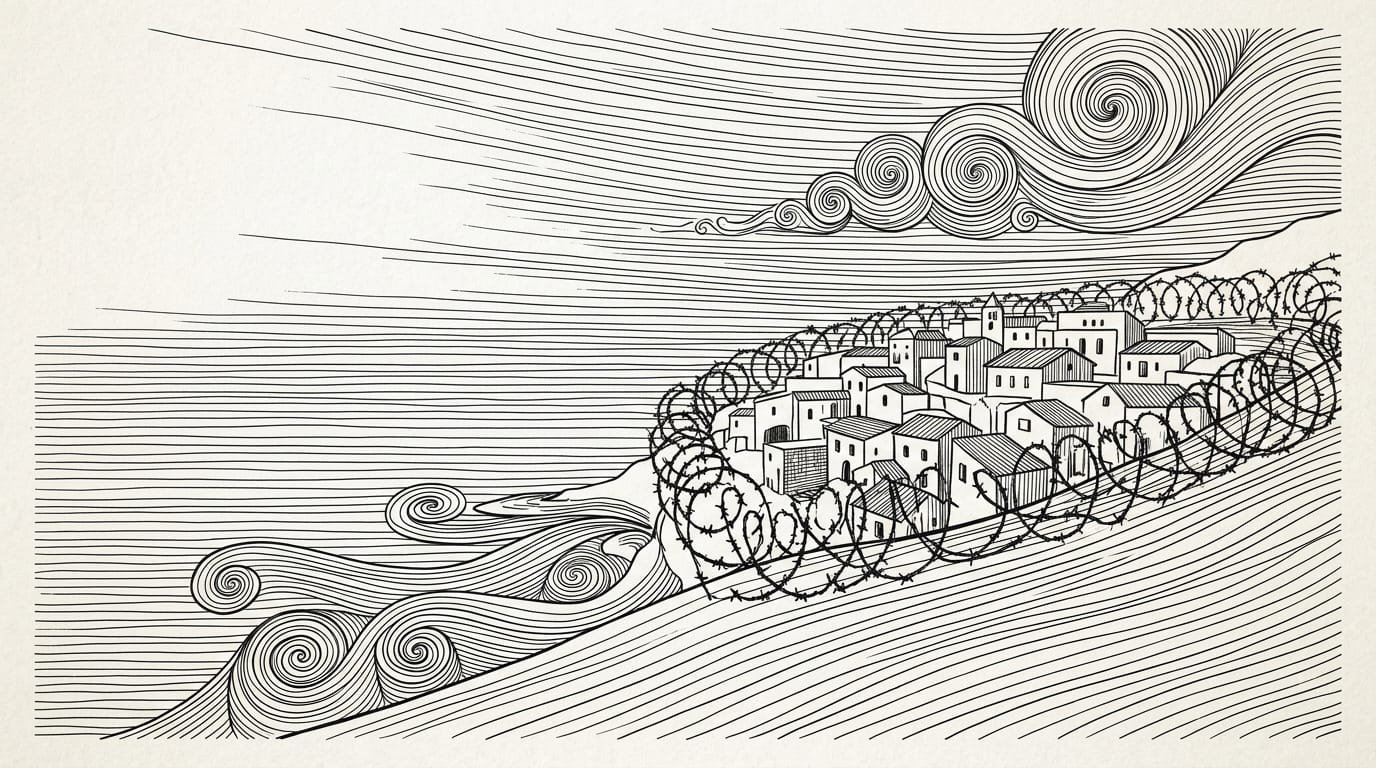 FABLE ABOUT THE VILLAGE, THE GATE, AND THE SEA
